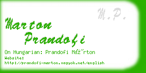 marton prandofi business card